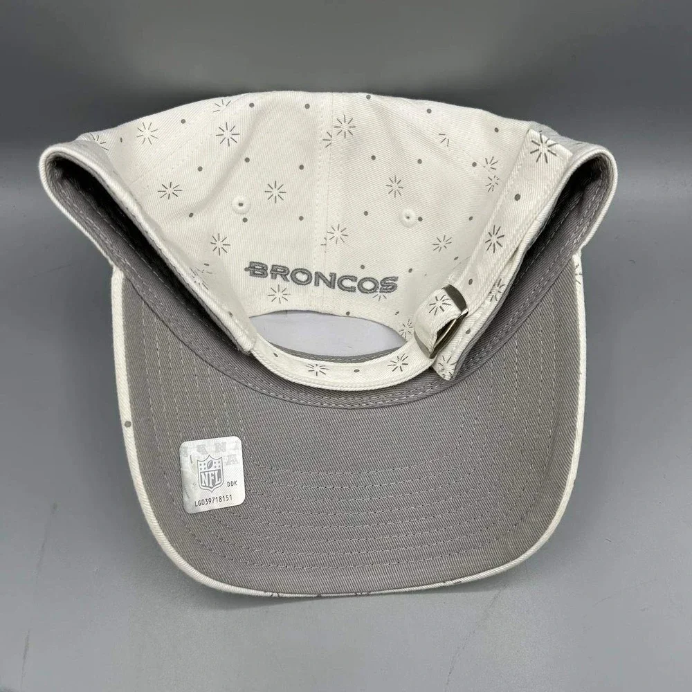 Denver Broncos Hat Women White NFL Fanatics Strap Back Cap Cotton New